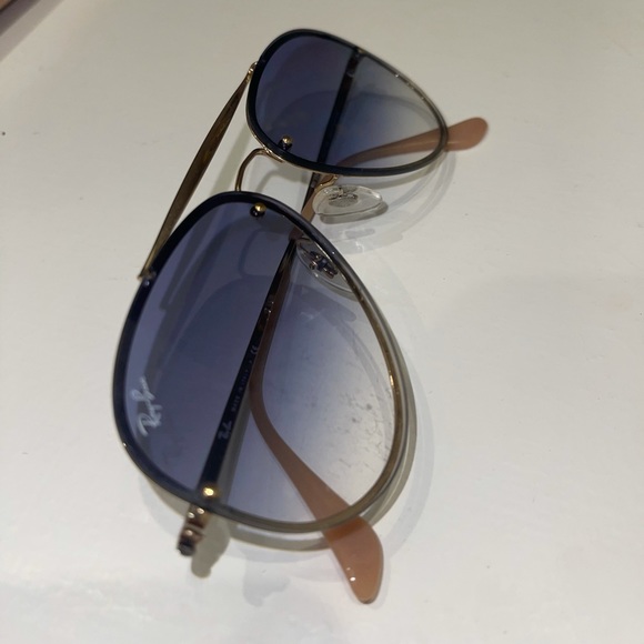 Ray-Ban Accessories - Ray-Ban Aviator Sunglasses, Gold/Light Blue Gradient.